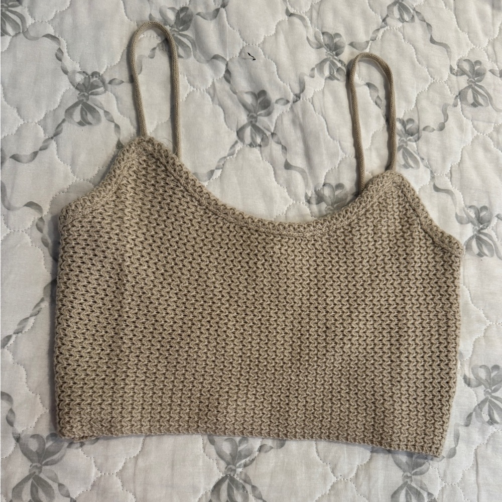 Tan Crop Top